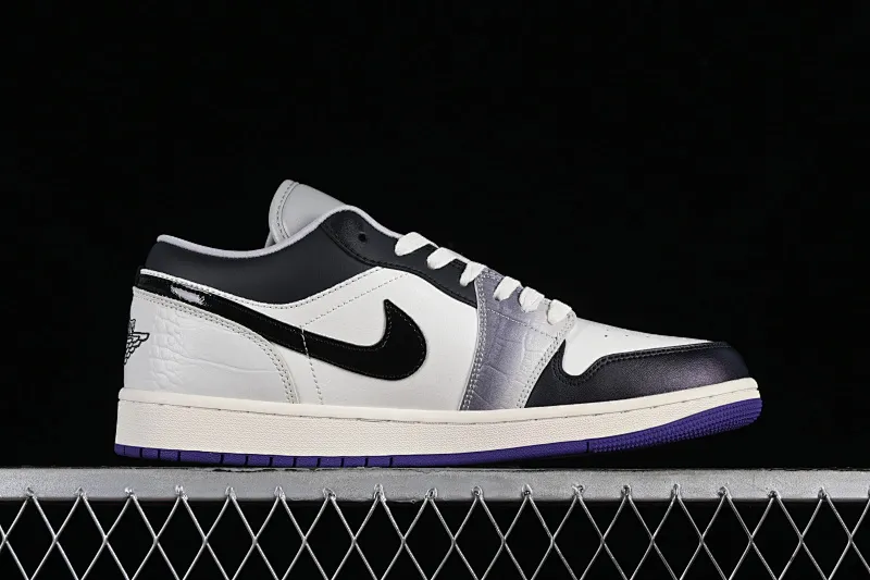 All categories Air Jordan Jordan series basketball shoes Air Jordan 1 Low Air Jordan 1 Low "Purple" AJ1 Joe 1 white black purple low-top cultural casual sneakers HF5759-101